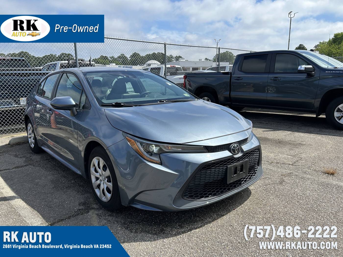 2020 Toyota Corolla LE — Sedan — 69,996 mi — Virginia Beach, VA