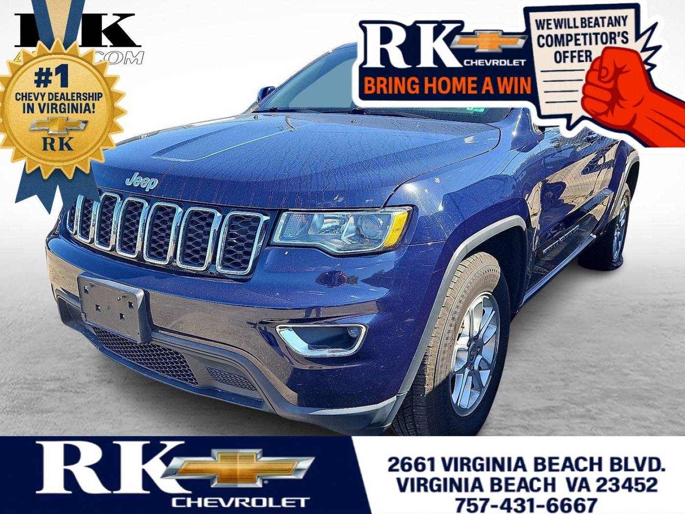 2018 Jeep Grand Cherokee Laredo E — SUV — 72,450 mi — Virginia Beach, VA