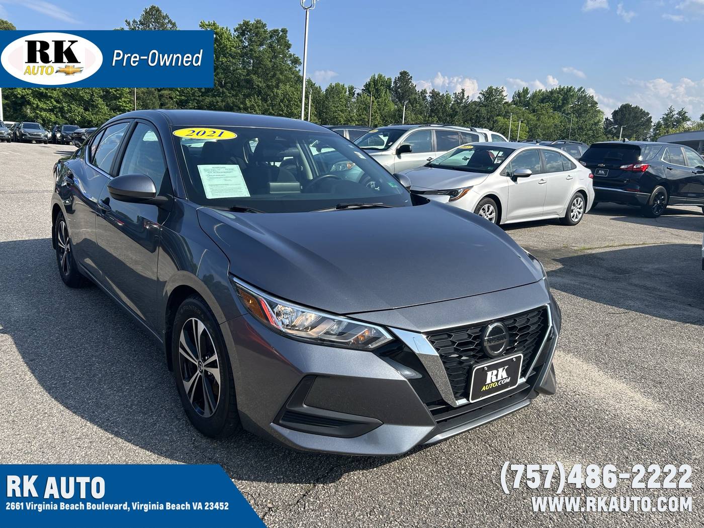 2021 Nissan Sentra SV — Sedan — 43,869 mi — Virginia Beach, VA