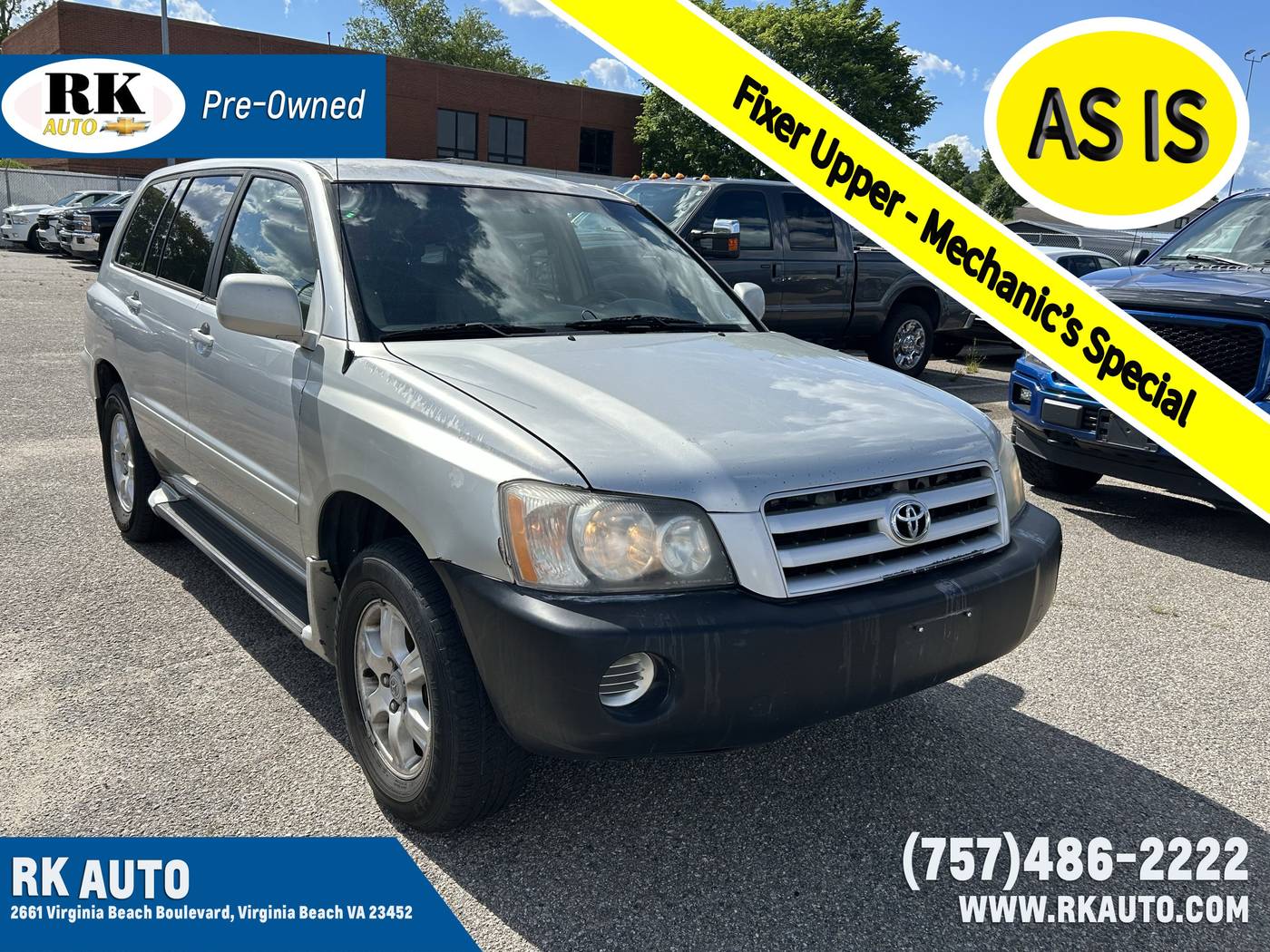 2002 Toyota Highlander Base V6 — SUV — 335,630 mi — Virginia Beach, VA