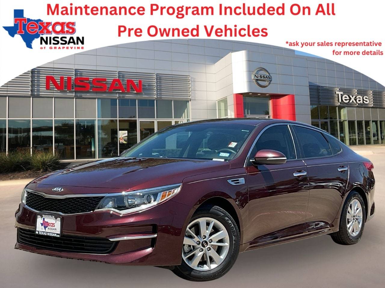 2017 Kia Optima LX — Sedan — 110,363 mi — Grapevine, TX