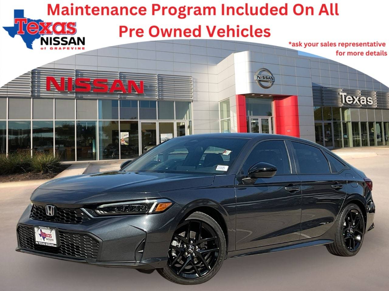 2025 Honda Civic Hybrid Sport — Sedan — 7,675 mi — Grapevine, TX