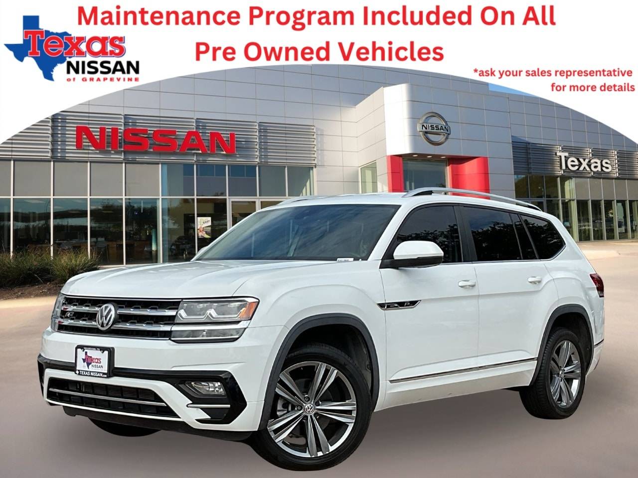 2019 Volkswagen Atlas SE with Technology R-Line — SUV — 45,200 mi — Grapevine, TX