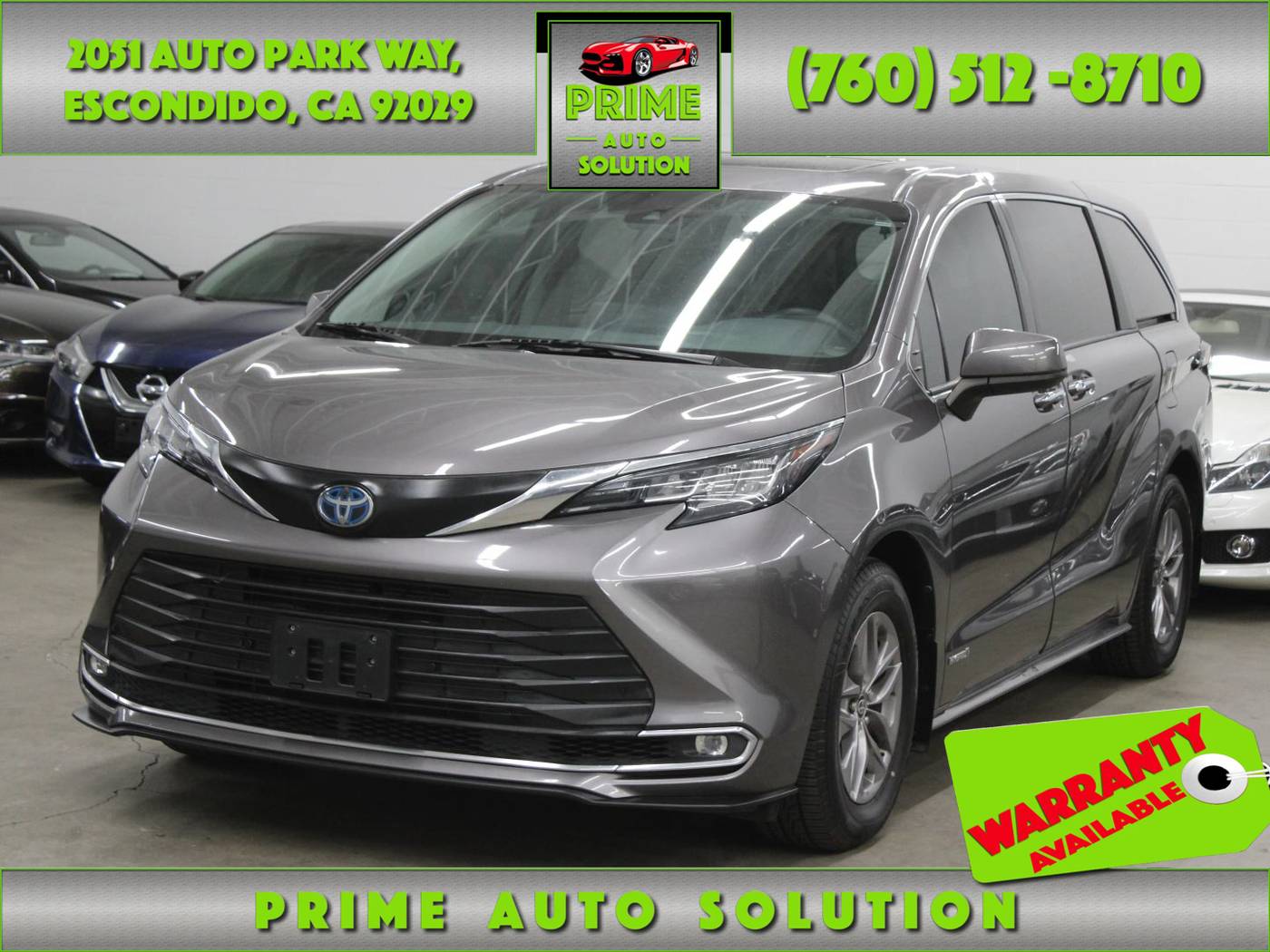 2021 Toyota Sienna XLE — Minivan — 109,542 mi — Escondido, CA