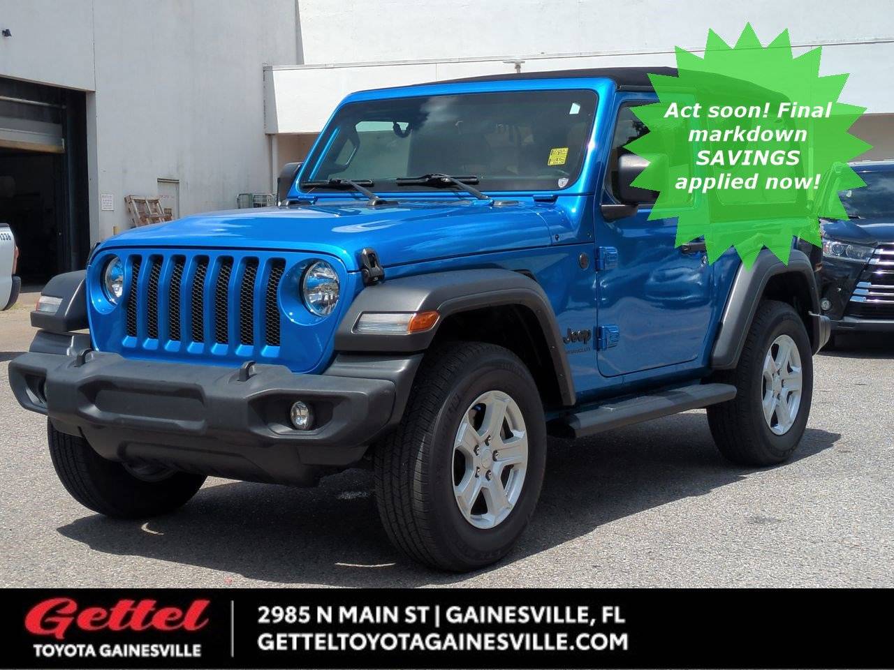 2022 Jeep Wrangler Sport S — SUV — 50,030 mi — Gainesville, FL
