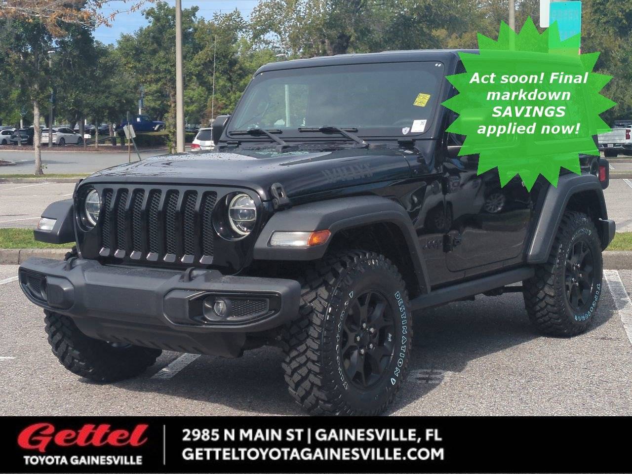 2021 Jeep Wrangler Willys — SUV — 51,077 mi — Gainesville, FL