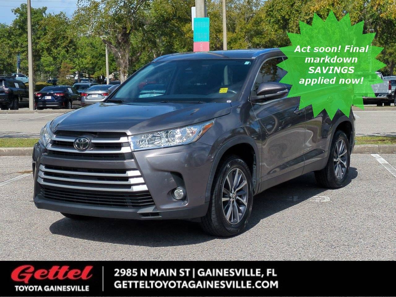 2019 Toyota Highlander SE V6 — SUV — 85,038 mi — Gainesville, FL