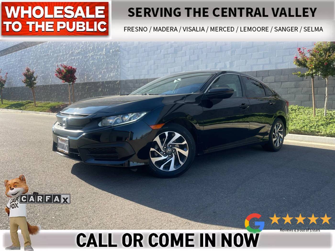 2016 Honda Civic EX — Sedan — 129,203 mi — Fresno, CA