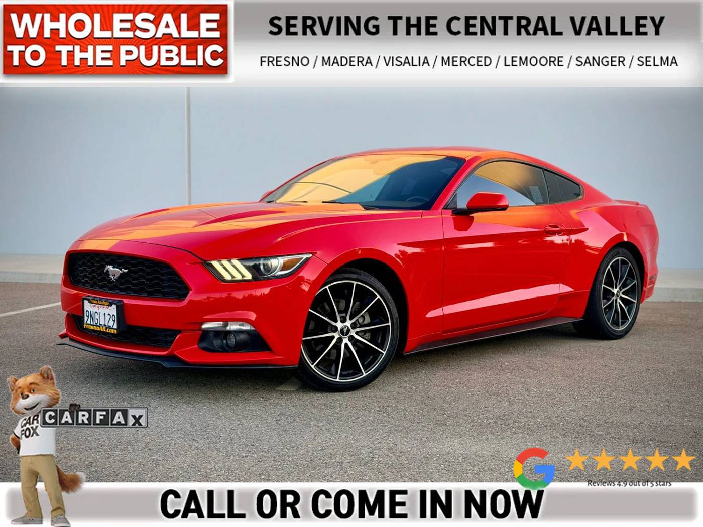 2016 Ford Mustang EcoBoost — Coupe — 123,510 mi — Fresno, CA