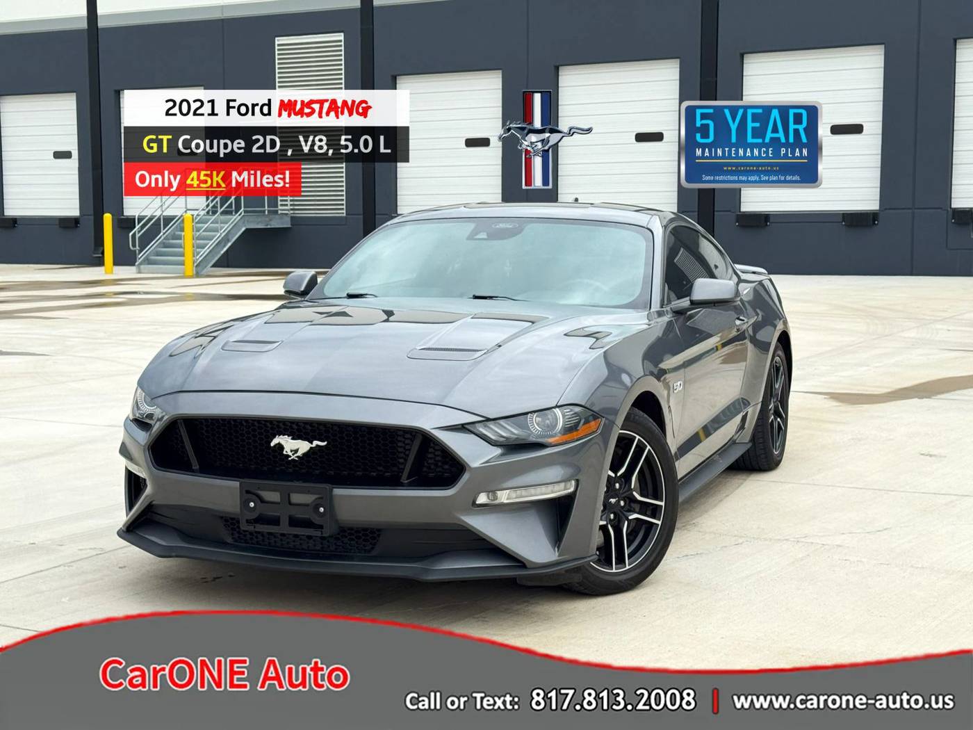 2021 Ford Mustang GT — Coupe — 49,646 mi — Garland, TX