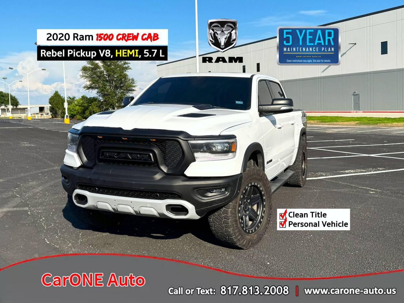 2020 Ram 1500 Rebel — Pickup Truck — 92,978 mi — Garland, TX