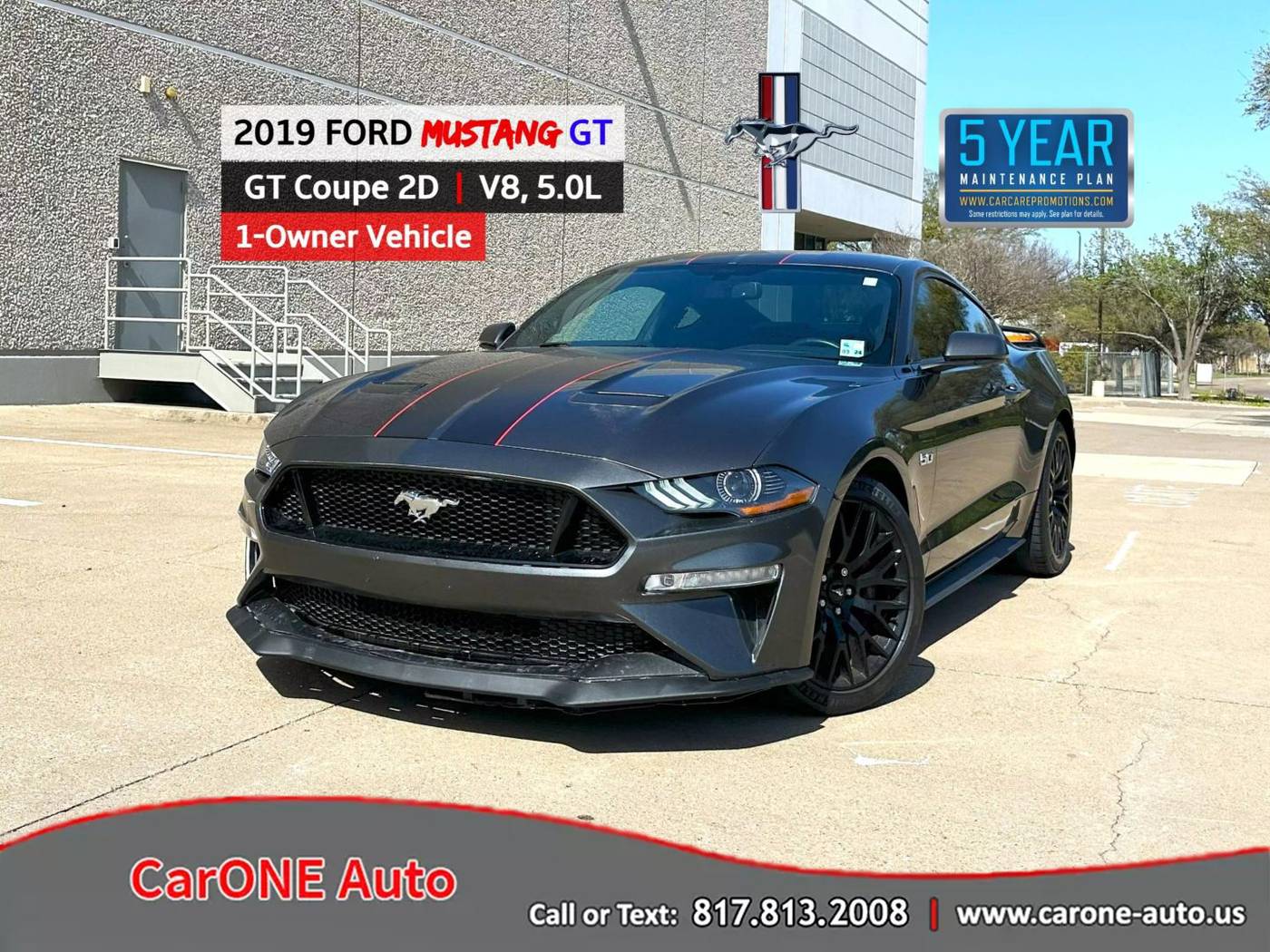 2019 Ford Mustang GT — Coupe — 25,291 mi — Garland, TX