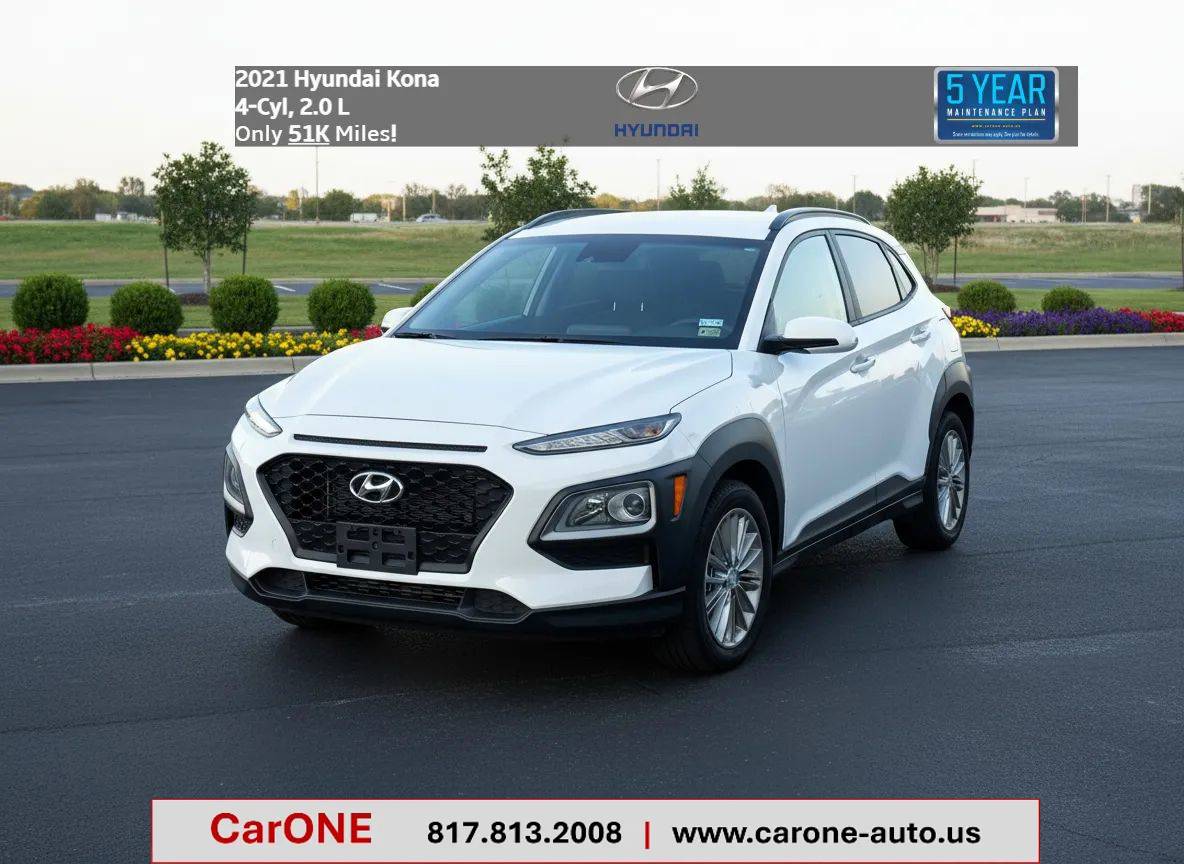 2021 Hyundai Kona SEL — SUV — 51,903 mi — Garland, TX