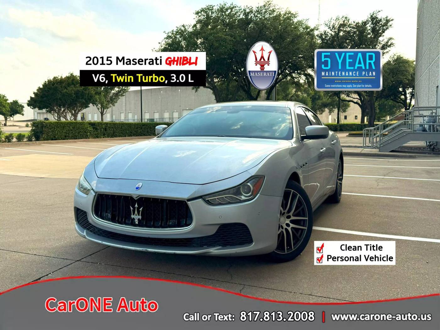 2015 Maserati Ghibli Standard — Sedan — 89,671 mi — Garland, TX