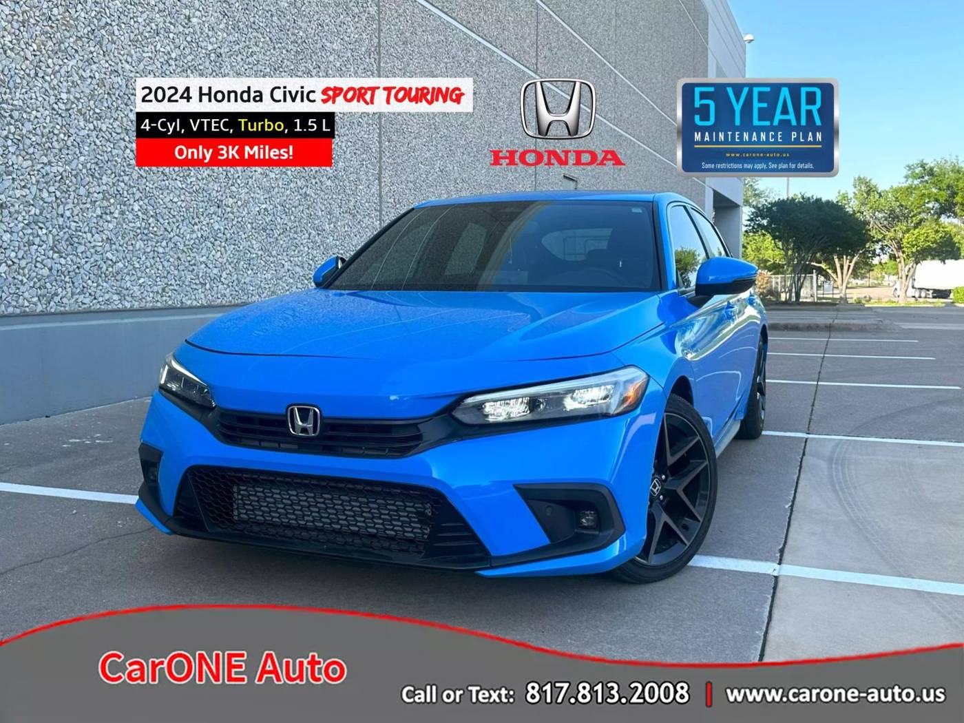 2024 Honda Civic Sport Touring — Hatchback — 3,211 mi — Garland, TX