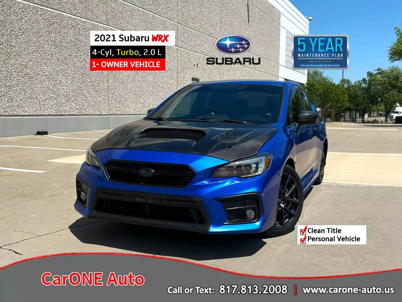 2021 Subaru WRX Limited — Sedan — 52,836 mi — Garland, TX