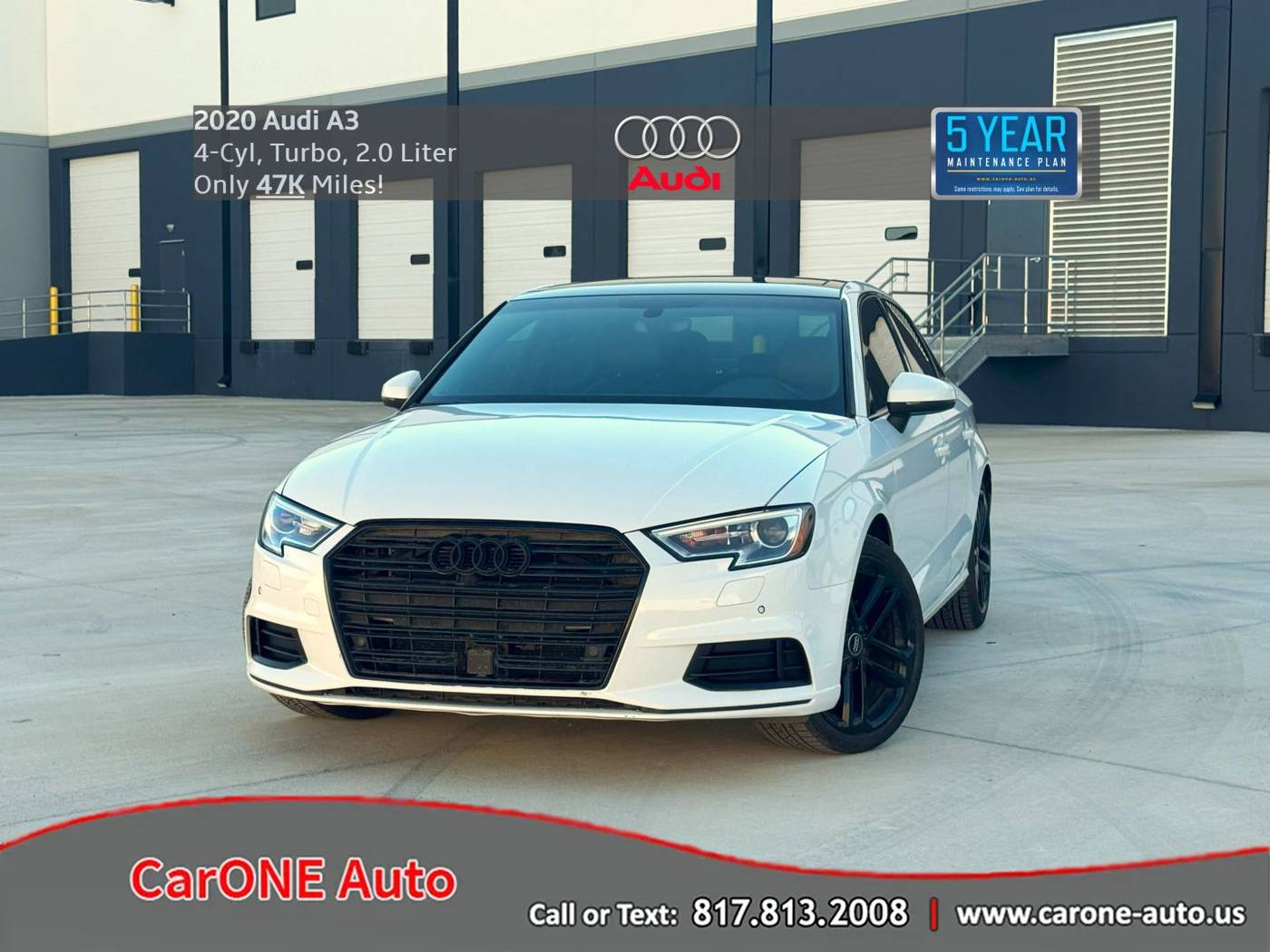 2020 Audi A3 Premium — Sedan — 47,654 mi — Garland, TX