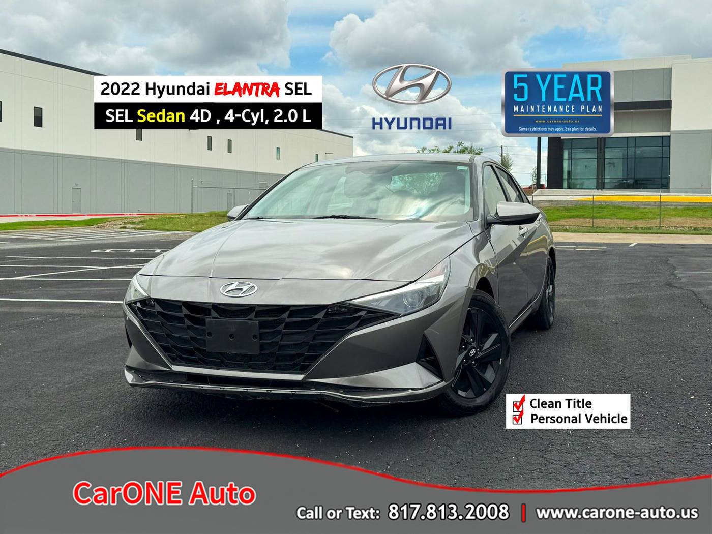 2022 Hyundai Elantra SEL — Sedan — 65,631 mi — Garland, TX