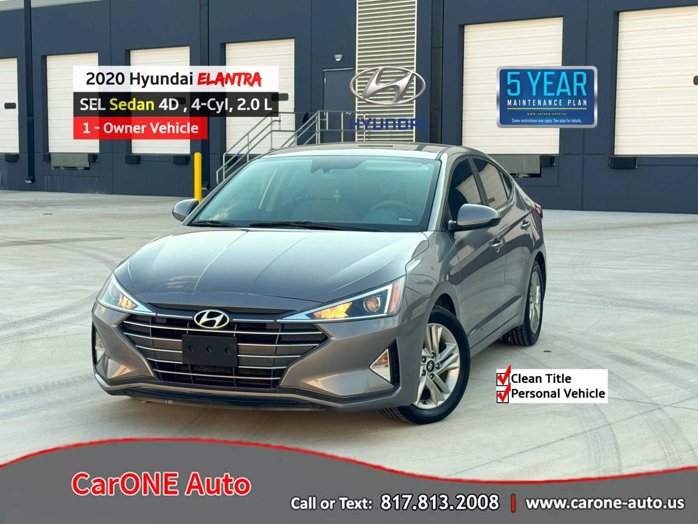 2020 Hyundai Elantra SEL — Sedan — 66,949 mi — Garland, TX