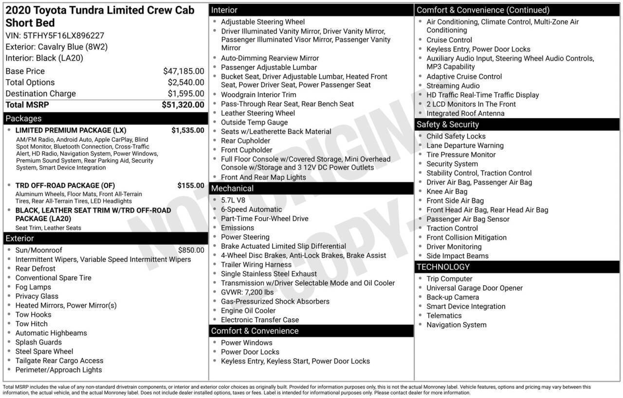 2020 Toyota Tundra Limited