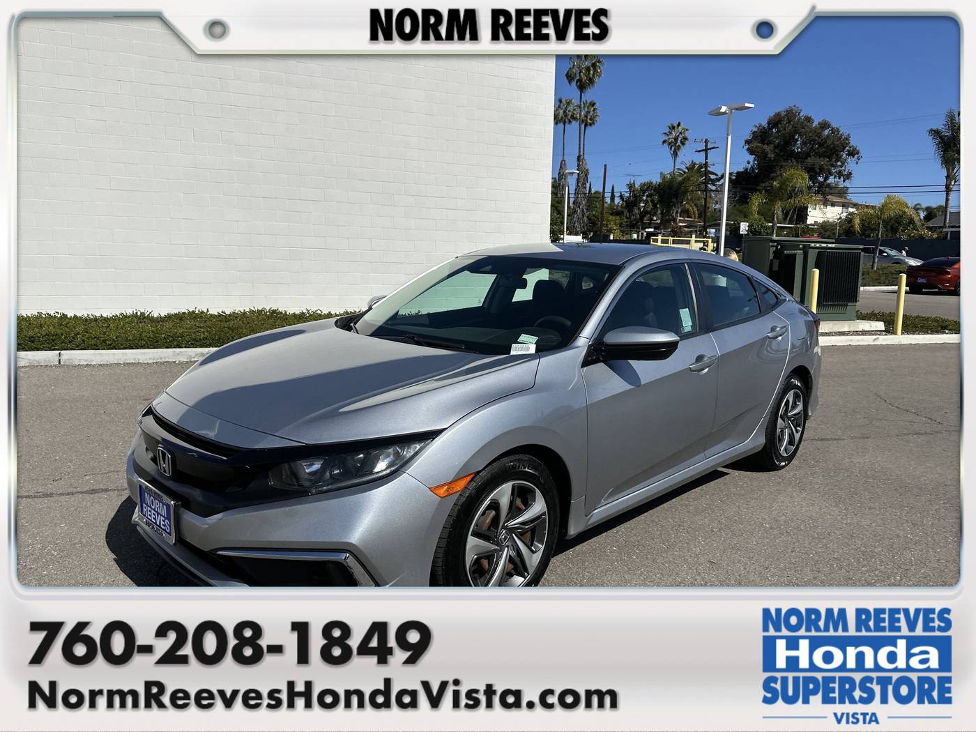 2020 Honda Civic LX — Sedan — 76,033 mi — Vista, CA