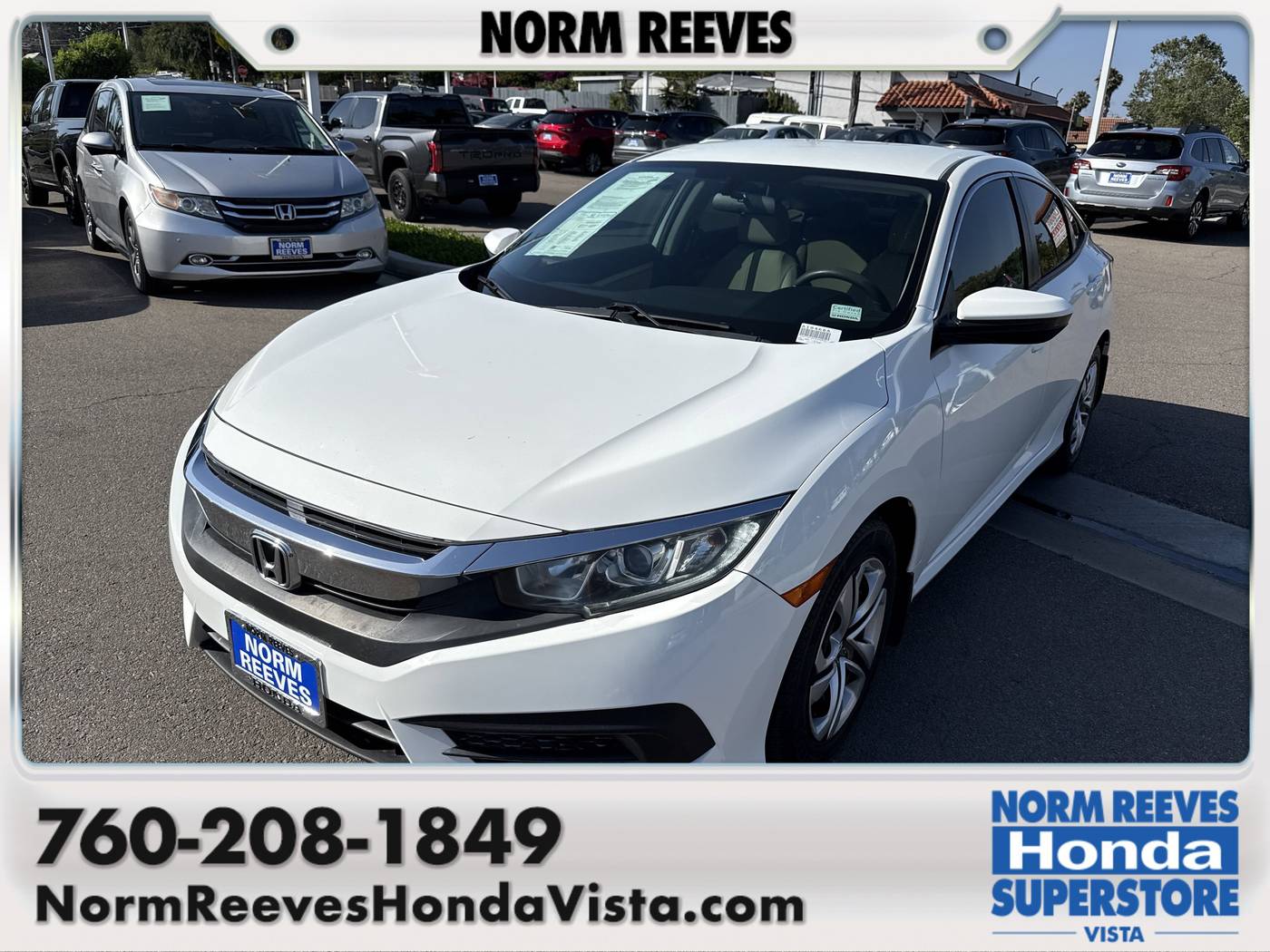 2018 Honda Civic LX — Sedan — 128,862 mi — Vista, CA