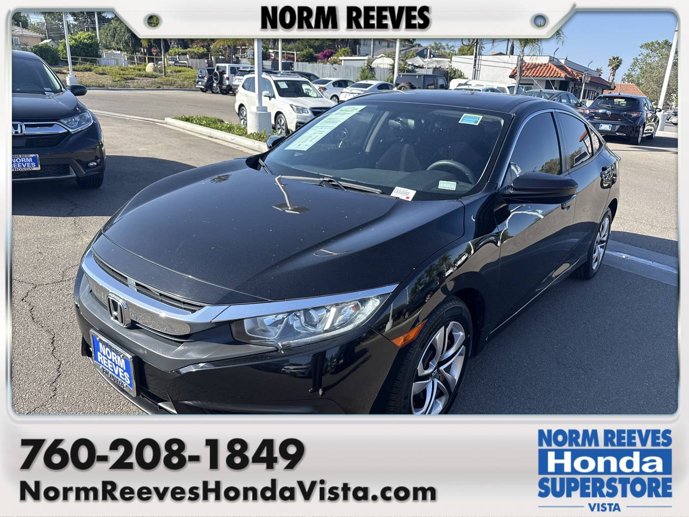2018 Honda Civic LX — Sedan — 33,322 mi — Vista, CA