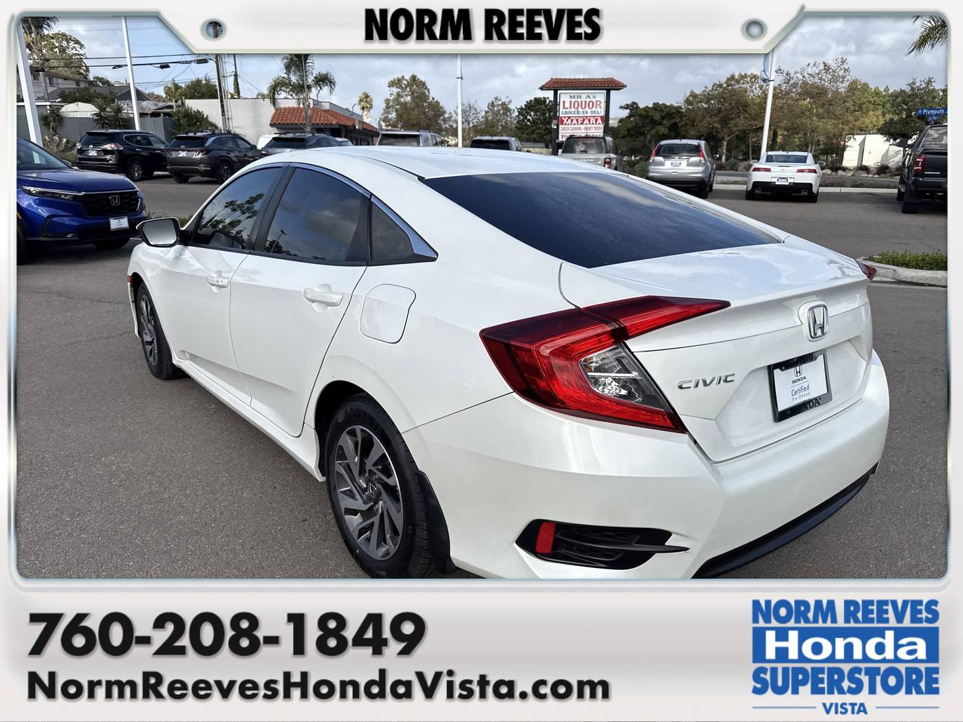 2016 Honda Civic EX — Sedan — 78,504 mi — Vista, CA