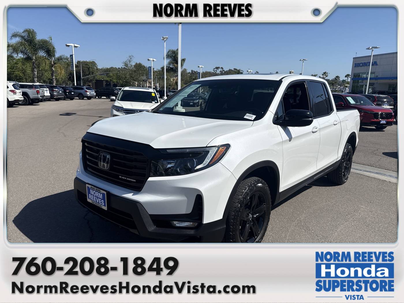 2022 Honda Ridgeline Black Edition — Pickup Truck — 32,436 mi — Vista, CA