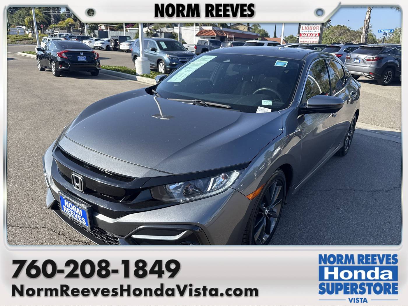 2020 Honda Civic EX — Hatchback — 99,284 mi — Vista, CA