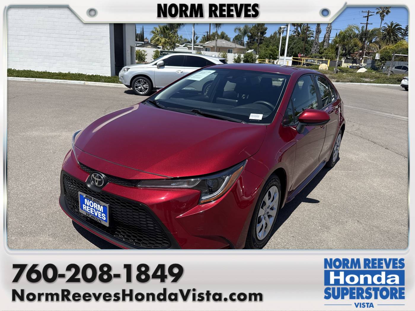 2022 Toyota Corolla LE — Sedan — 55,032 mi — Vista, CA