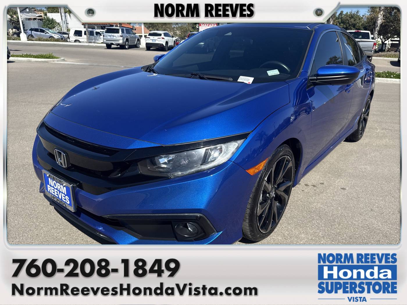2019 Honda Civic Sport — Sedan — 64,750 mi — Vista, CA