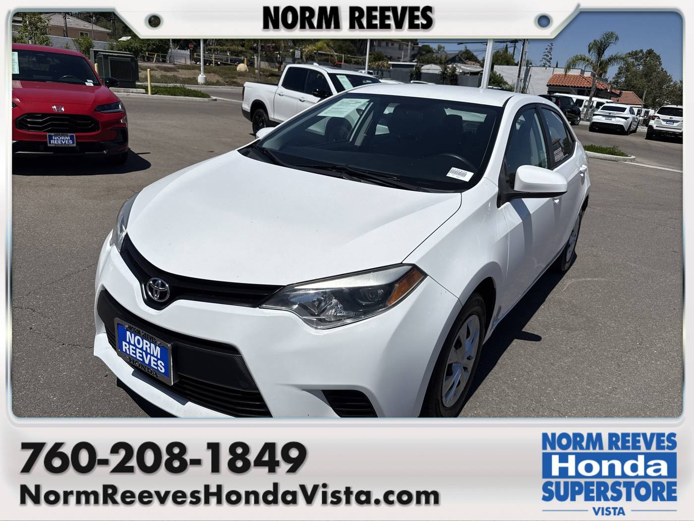 2016 Toyota Corolla LE — Sedan — 117,615 mi — Vista, CA