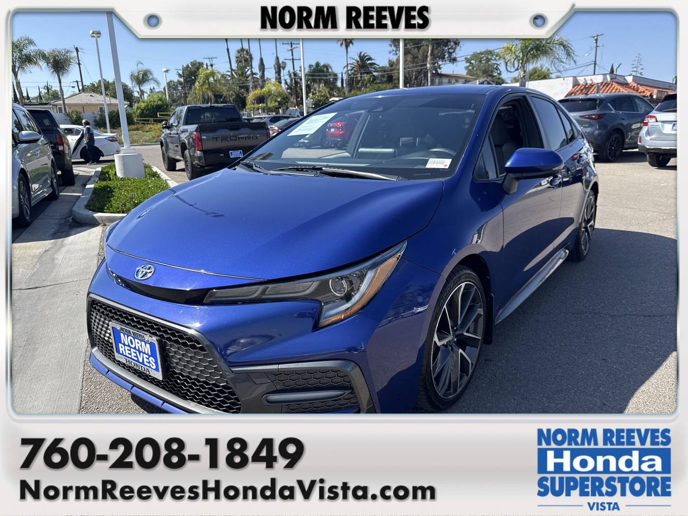 2020 Toyota Corolla SE — Sedan — 76,700 mi — Vista, CA