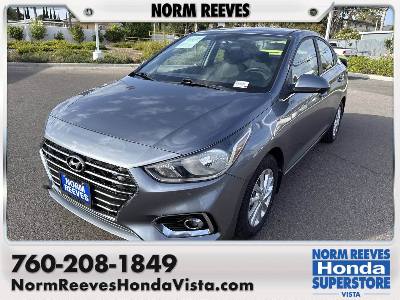 2020 Hyundai Accent SEL — Sedan — 39,155 mi — Vista, CA