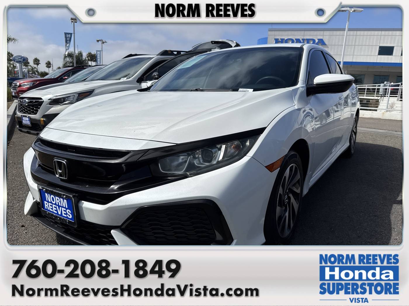 2018 Honda Civic LX — Hatchback — 82,319 mi — Vista, CA