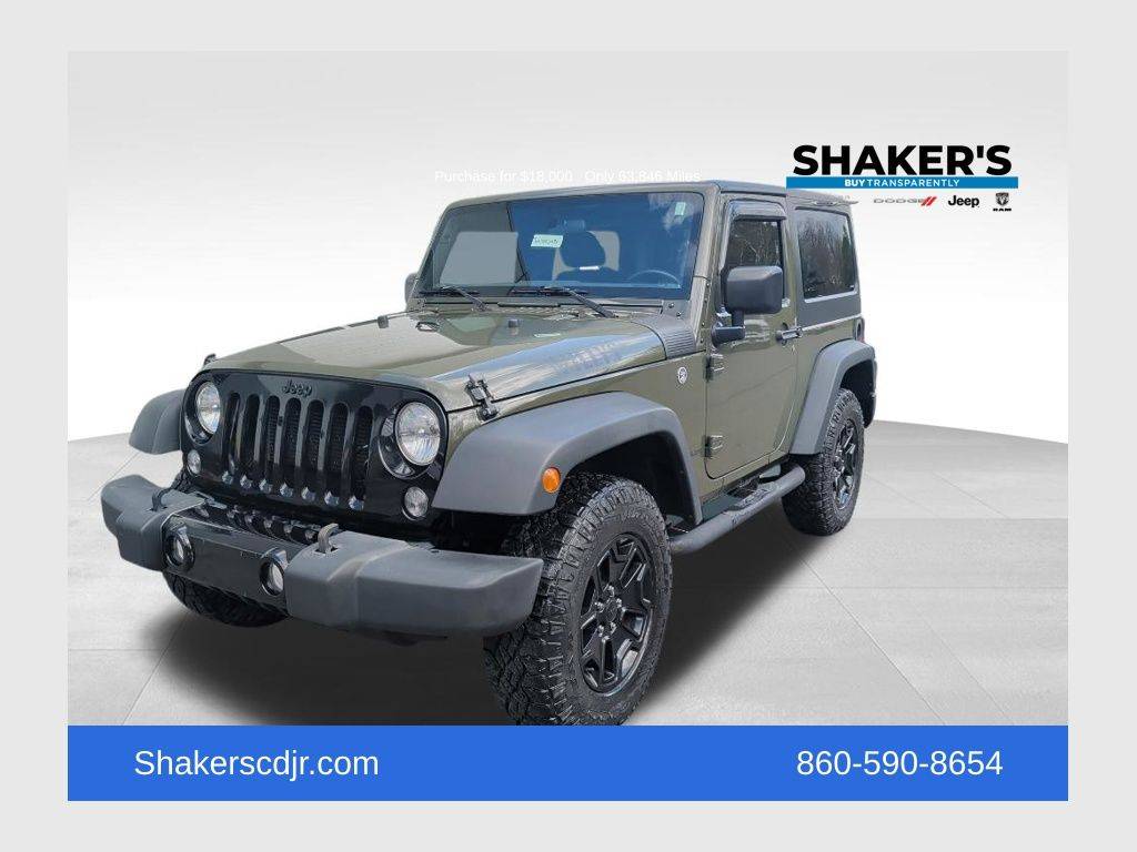 2016 Jeep Wrangler Willys Wheeler — SUV — 63,846 mi — Watertown, CT