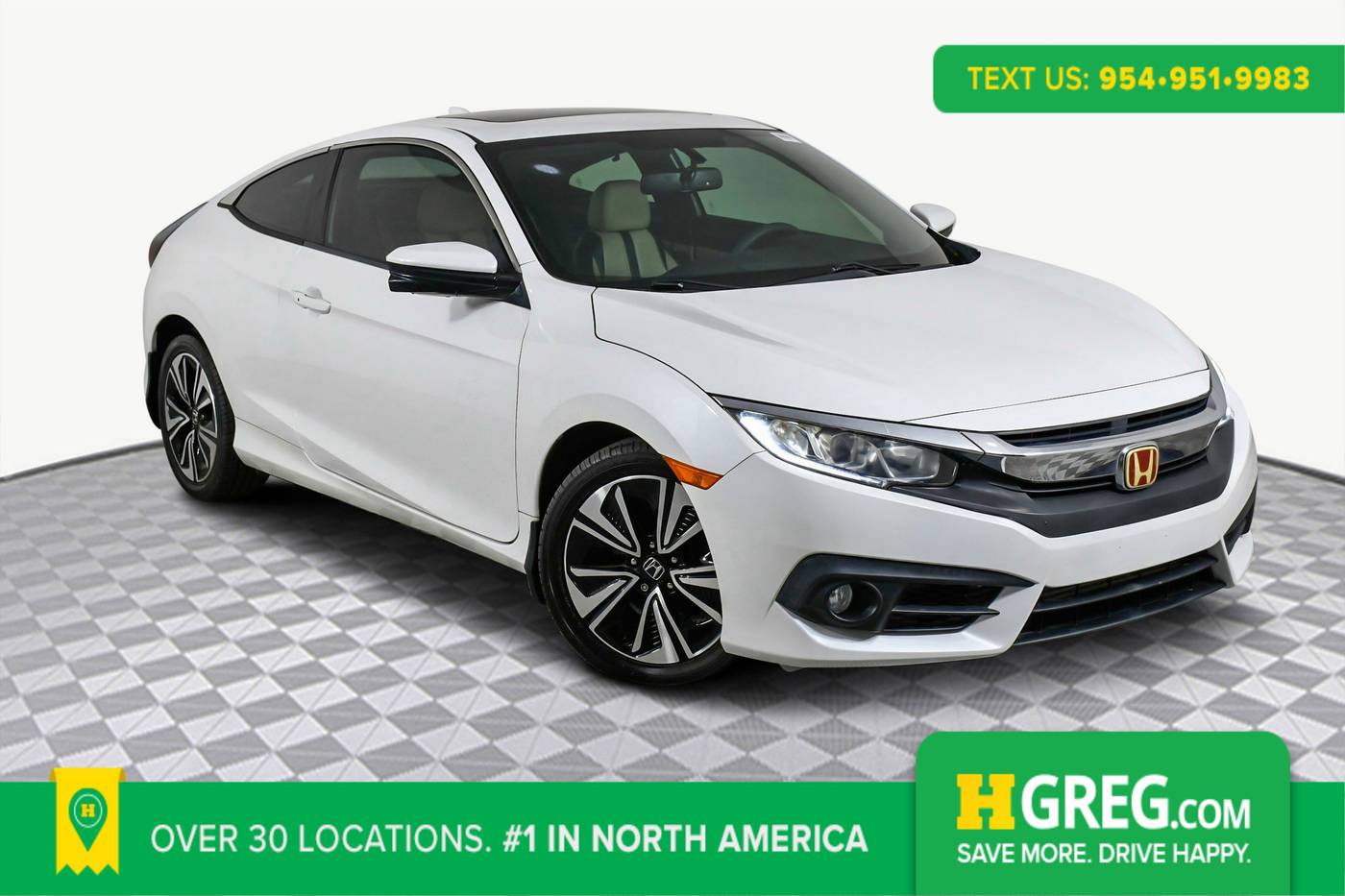 2017 Honda Civic EX-L — Coupe — 76,203 mi — West Palm Beach, FL