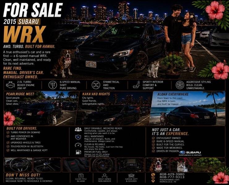 2015 Subaru WRX Limited