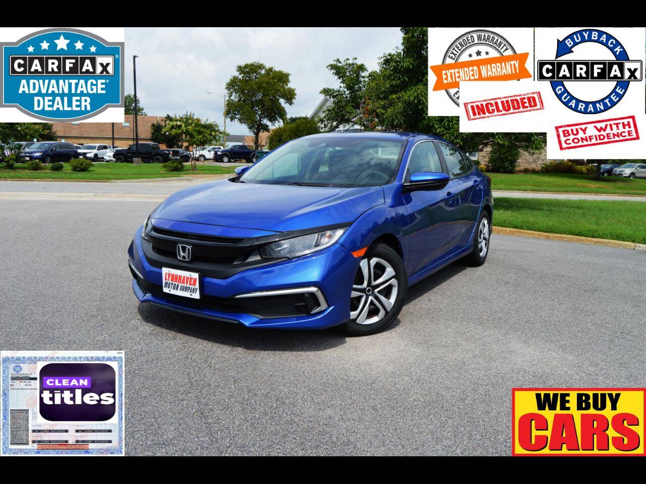 2020 Honda Civic LX — Sedan — 51,749 mi — Virginia Beach, VA