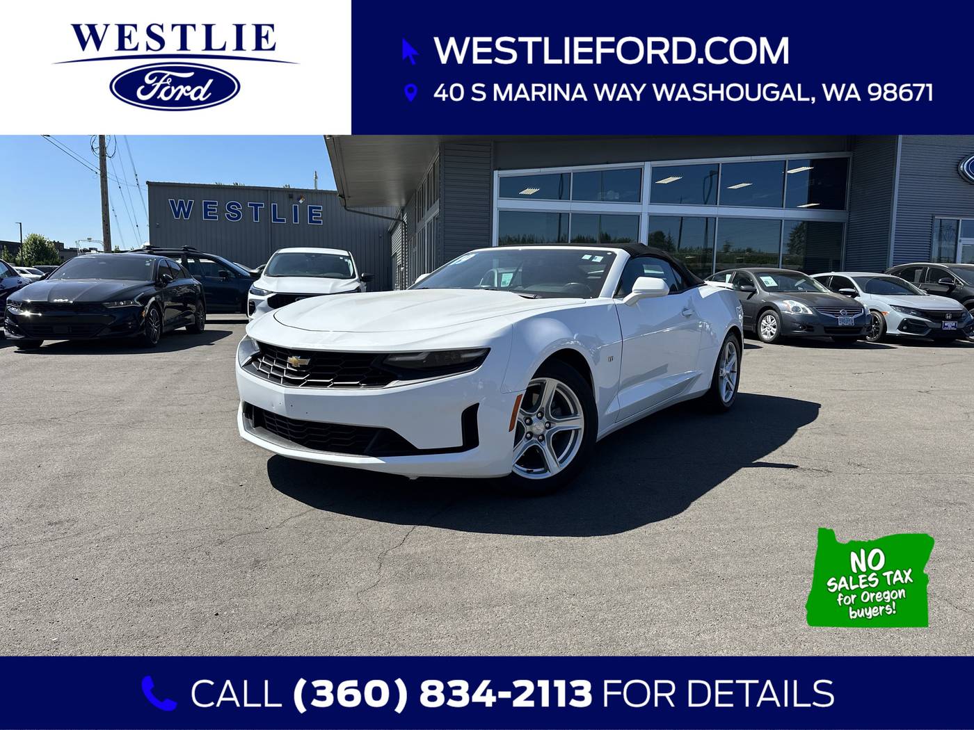 2019 Chevrolet Camaro 1LT — Convertible — 47,697 mi — Washougal, WA