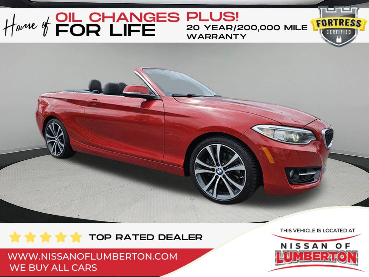 2016 BMW 2 Series 228i — Convertible — 95,000 mi — Lumberton, NC