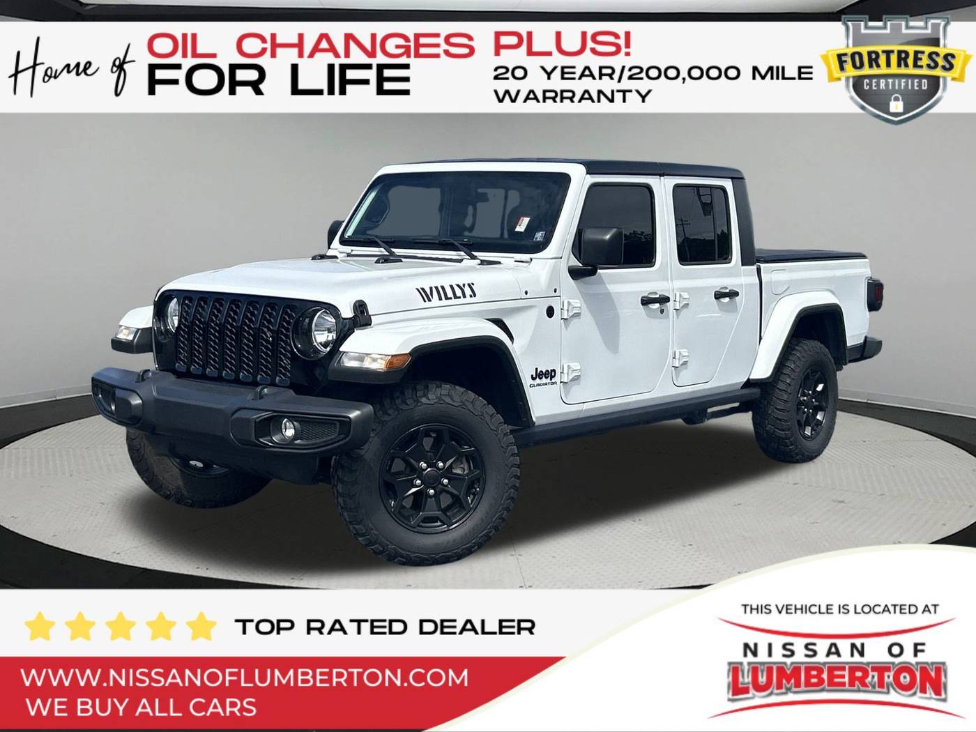 2021 Jeep Gladiator Willys — Pickup Truck — 55,733 mi — Lumberton, NC