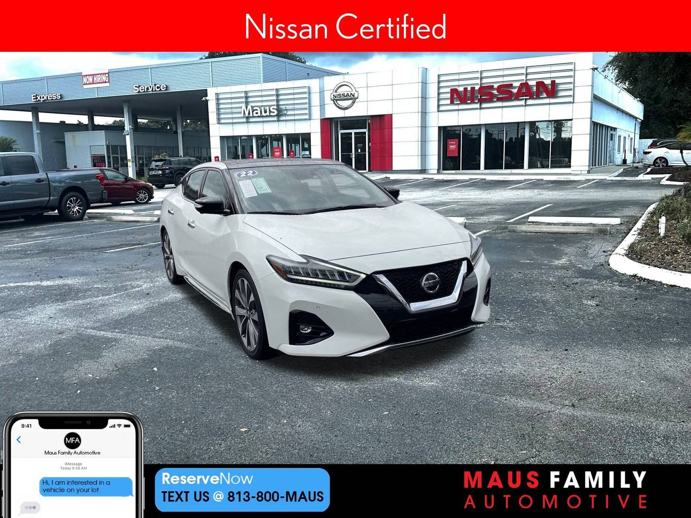 2022 Nissan Maxima Platinum — Sedan — 17,331 mi — Tampa, FL