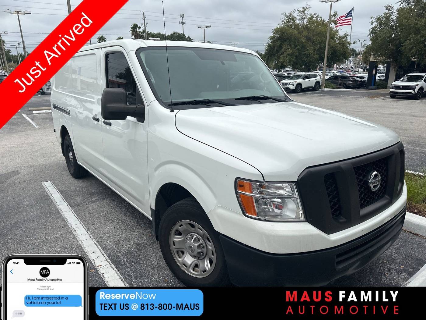 2021 Nissan NV Cargo NV1500 SV — Cargo Van — 46,289 mi — Tampa, FL