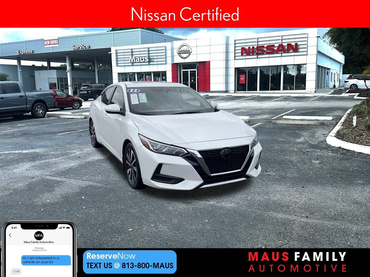 2022 Nissan Sentra SV — Sedan — 27,905 mi — Tampa, FL
