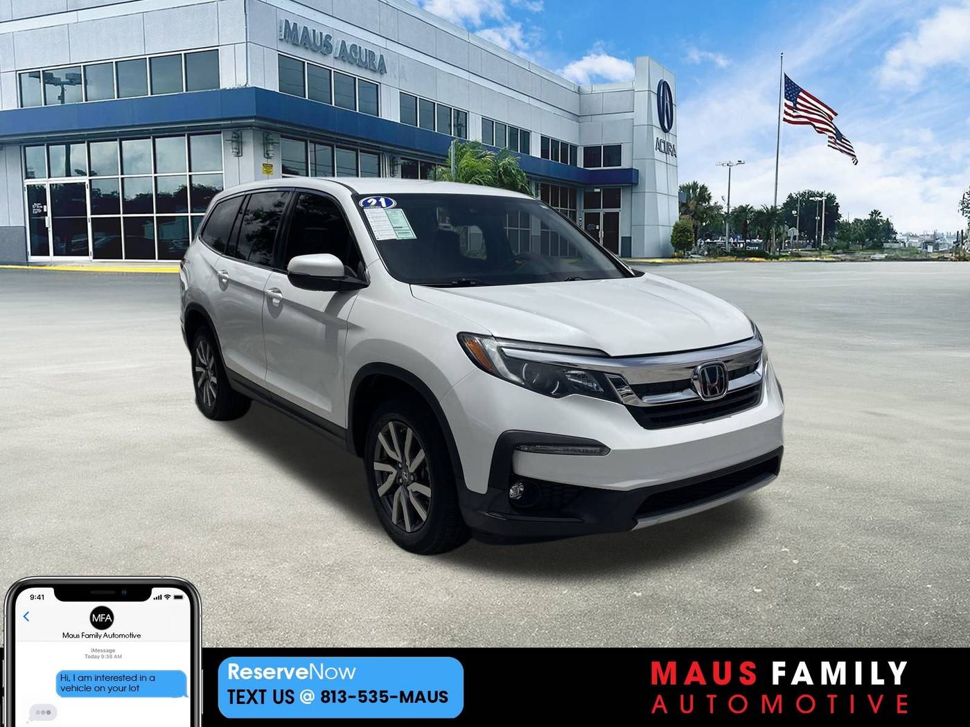 2021 Honda Pilot EX — SUV — 60,366 mi — Tampa, FL