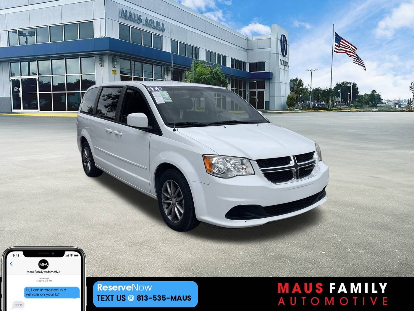 2016 Dodge Grand Caravan SE Plus — Minivan — 76,557 mi — Tampa, FL