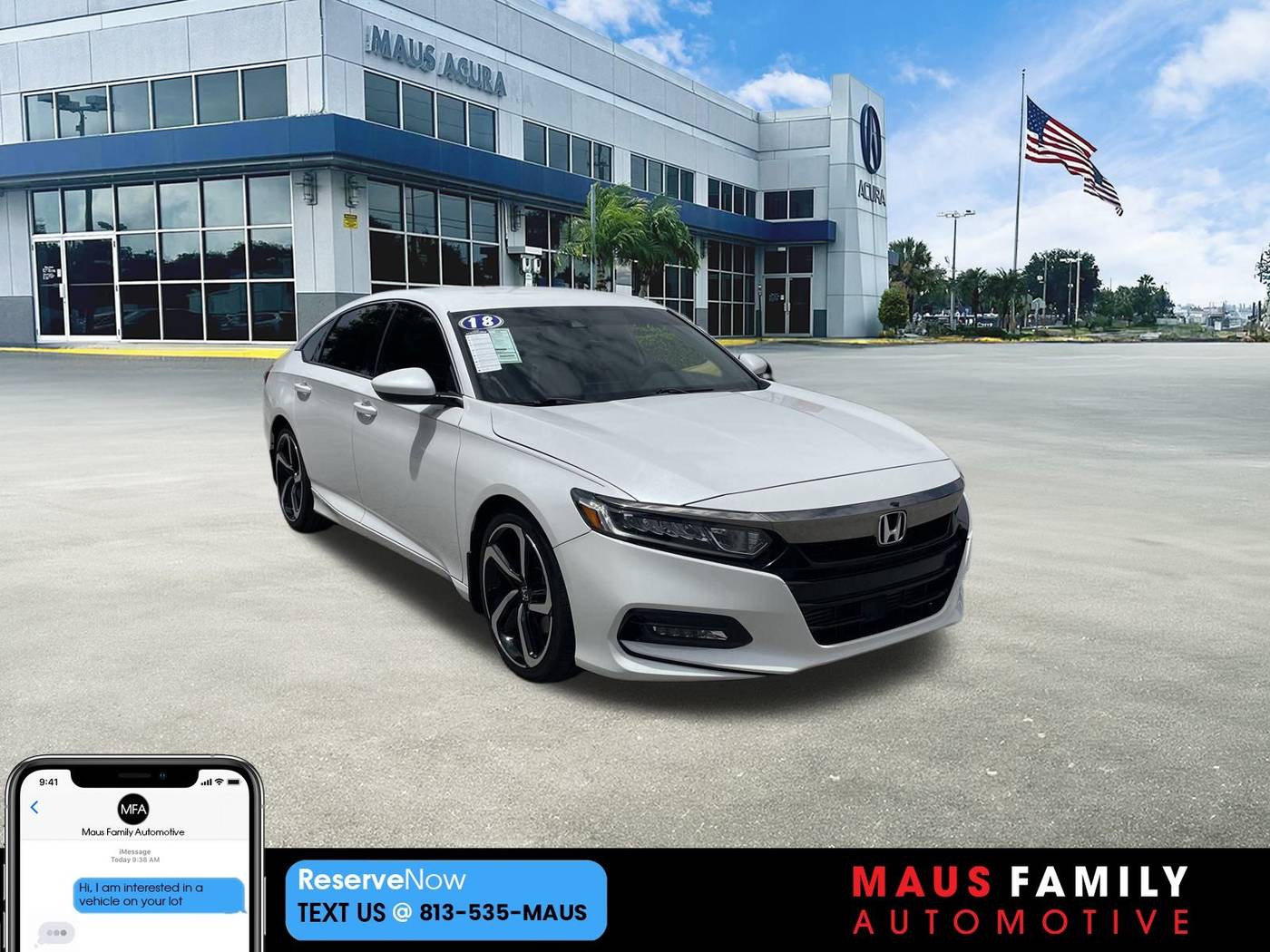 2018 Honda Accord Sport — Sedan — 50,400 mi — Tampa, FL