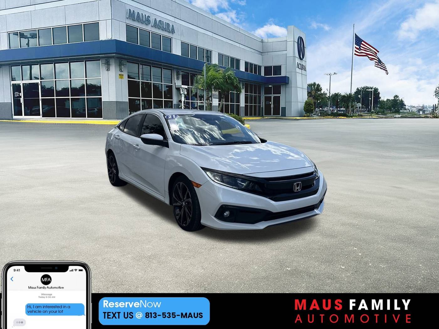2021 Honda Civic Sport — Sedan — 35,306 mi — Tampa, FL